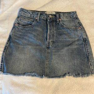 We The Free Button Front Denim Skirt